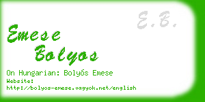 emese bolyos business card